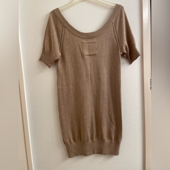 Hollister, vintage, women’s xs, beige, off the shoulder, oversized sweater. - Picture 2 of 3